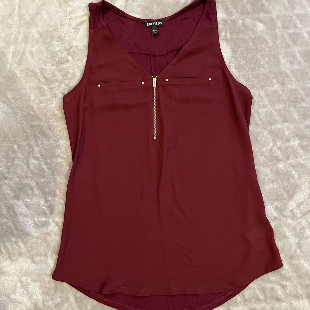 Maroon dressy tank top